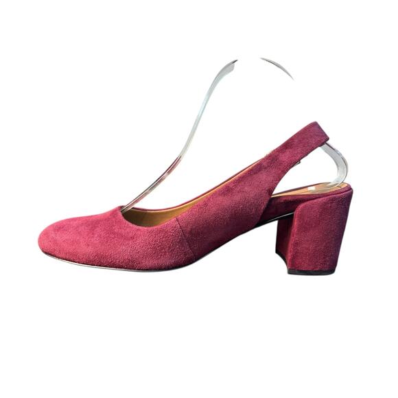 Vionic Women's Burgundy Pink Suede Heels Slingback 7.5 - Picture 5 of 9